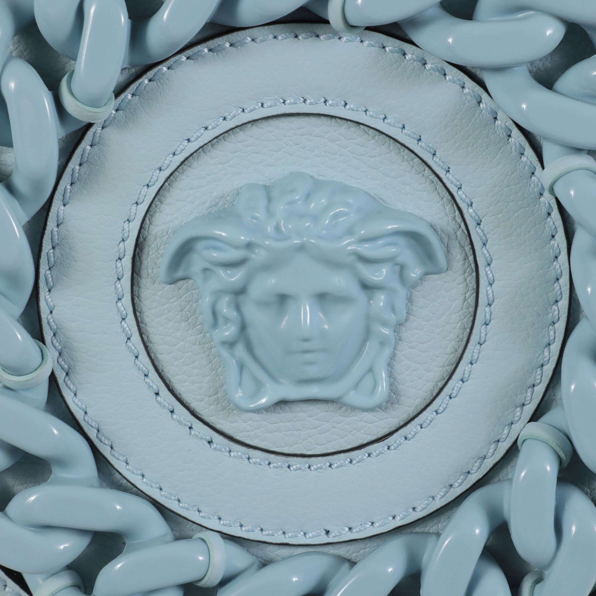 Versace La Medusa Round Camera Bag 'Ice Blue' - 3