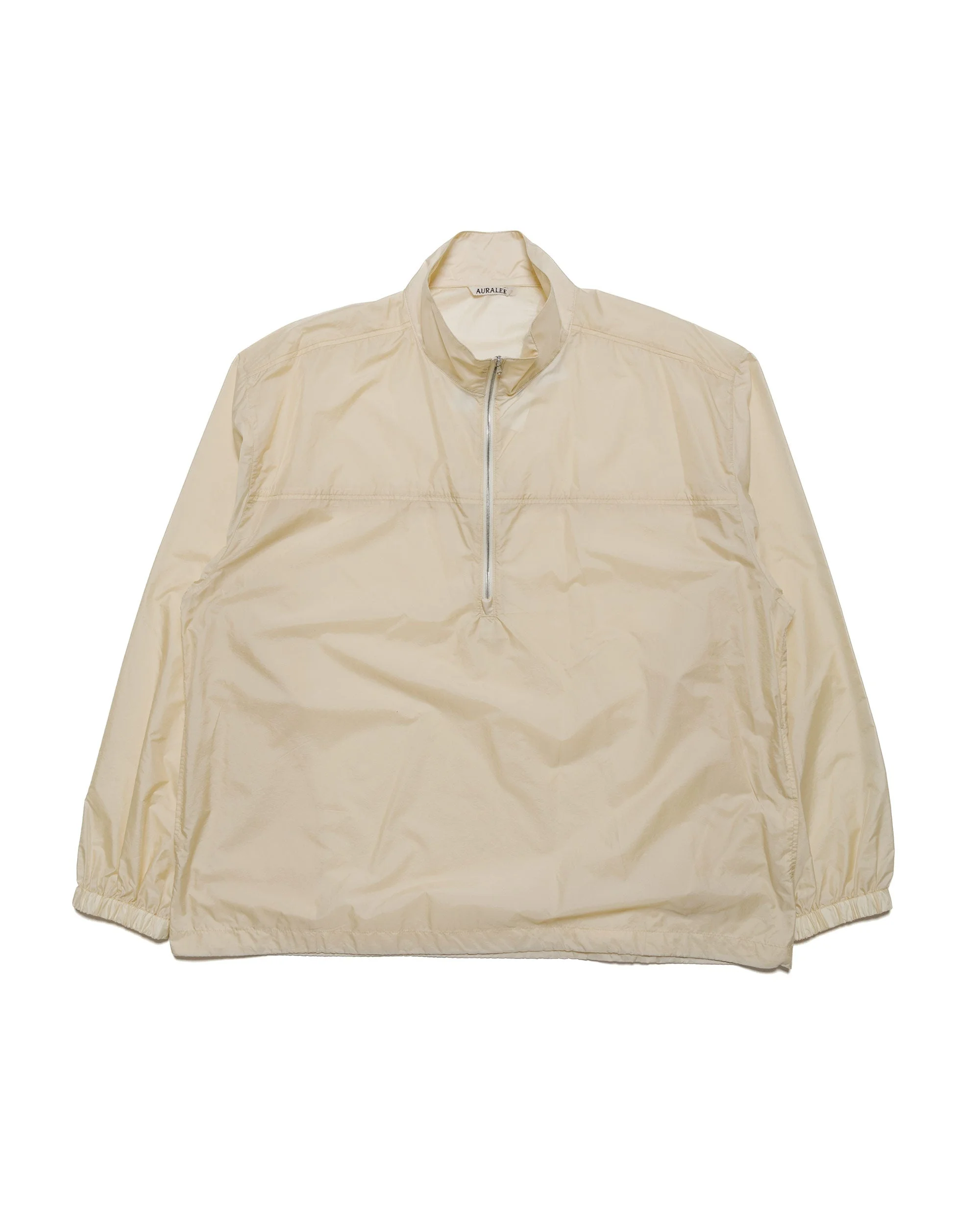 Light Nylon Half Zip Pullover Light Yellow - 1