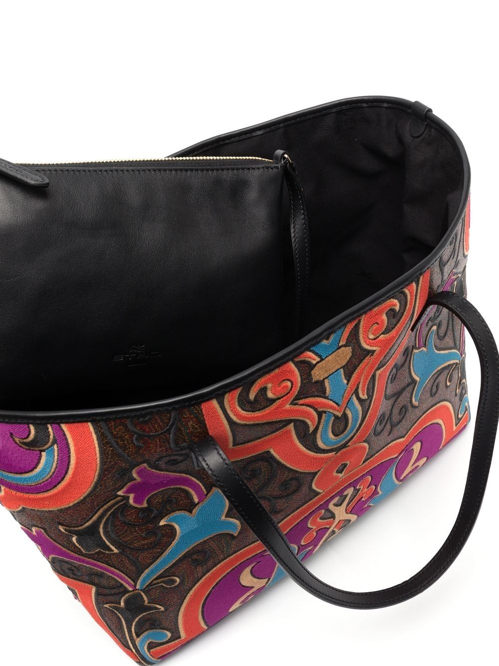 Paisley embroidery shopping tote-bag - 5