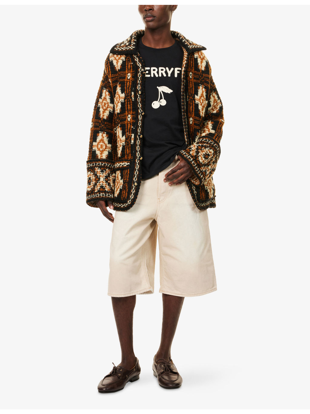 Cherry-Print Crewneck Cotton-Jersey T-Shirt - 2