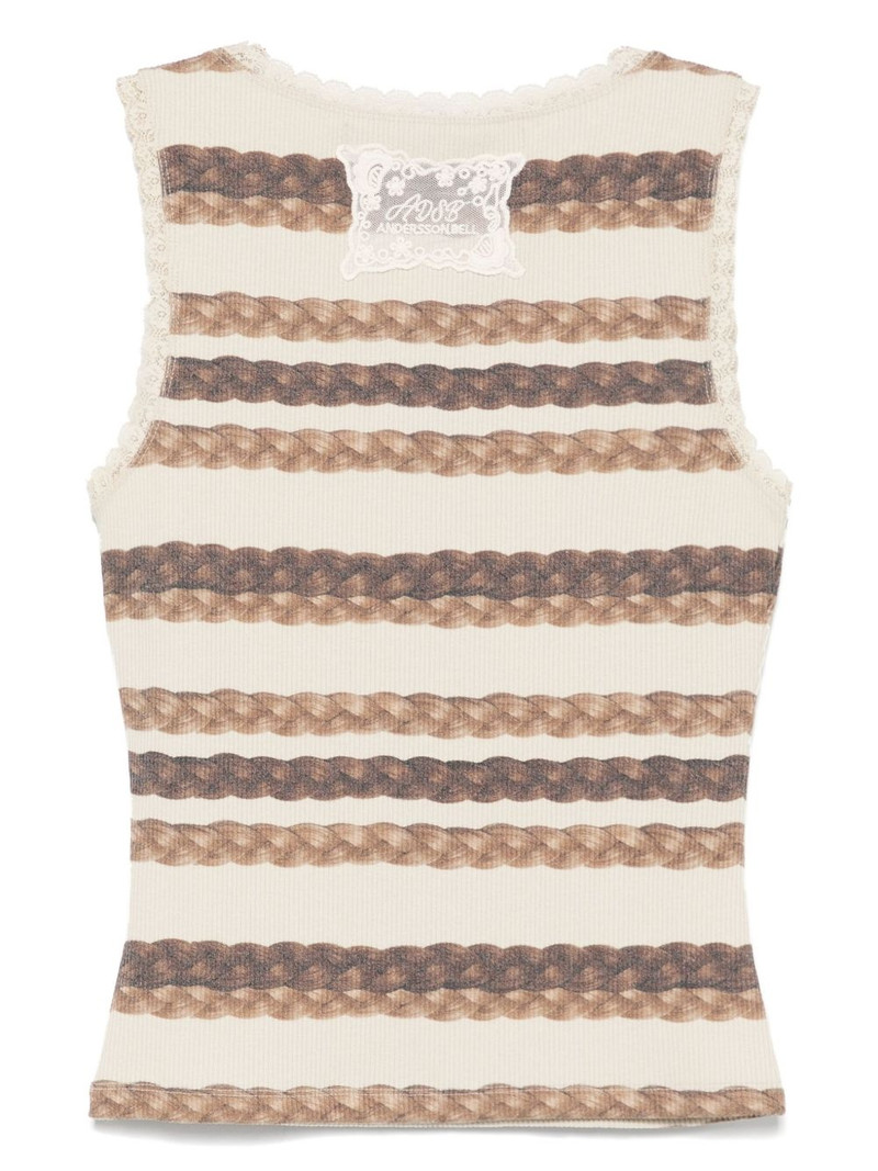 Andersson Bell hair braid-stripe tank top outlook
