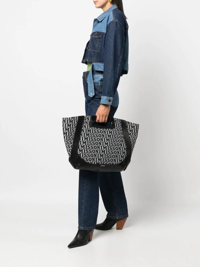 Missoni embroidered-logo tote bag outlook