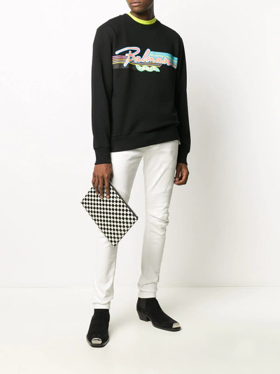 Balmain cotton logo-print sweatshirt outlook