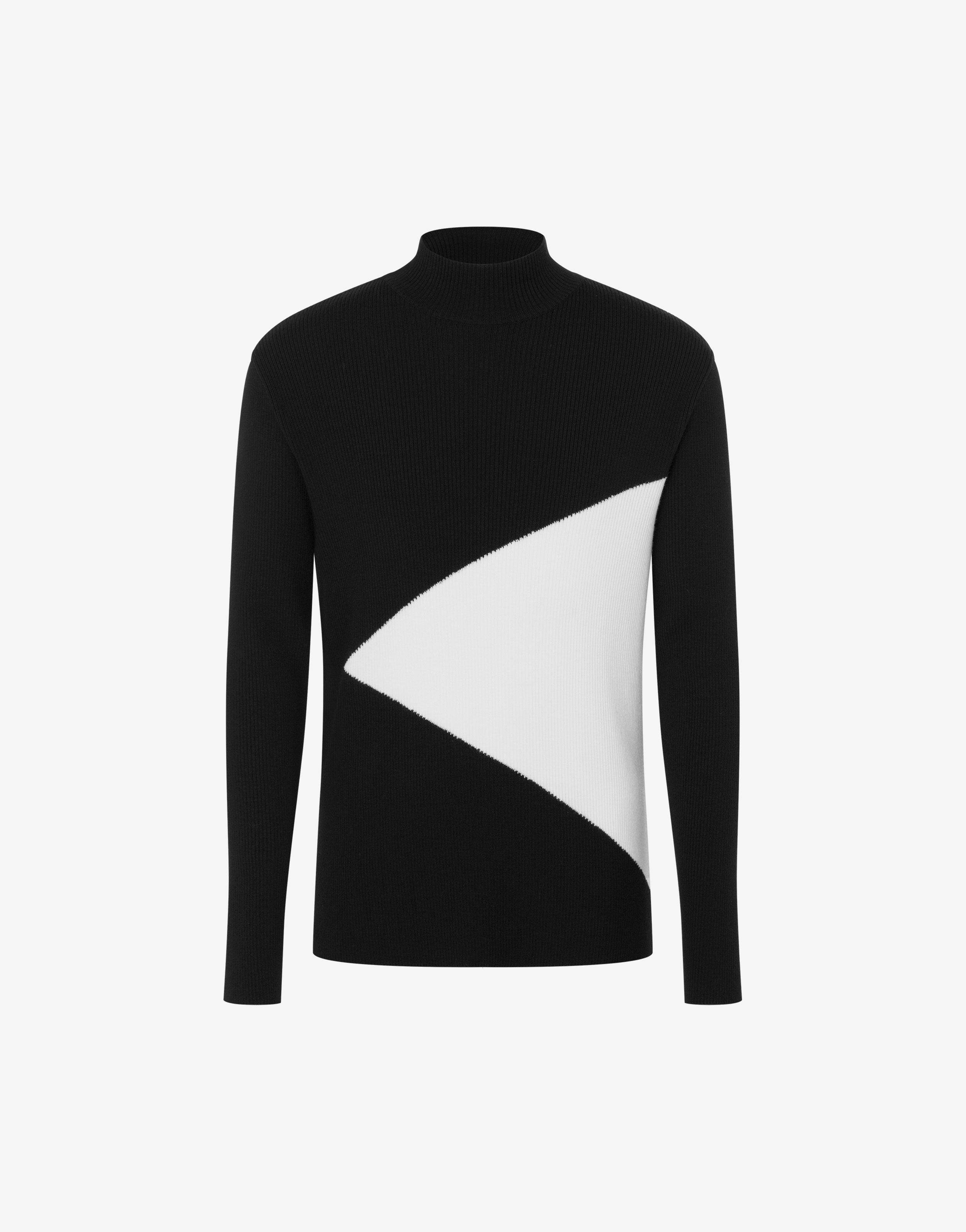 MOSCHINO GRAPHIC TURTLE-NECK SWEATER - 1
