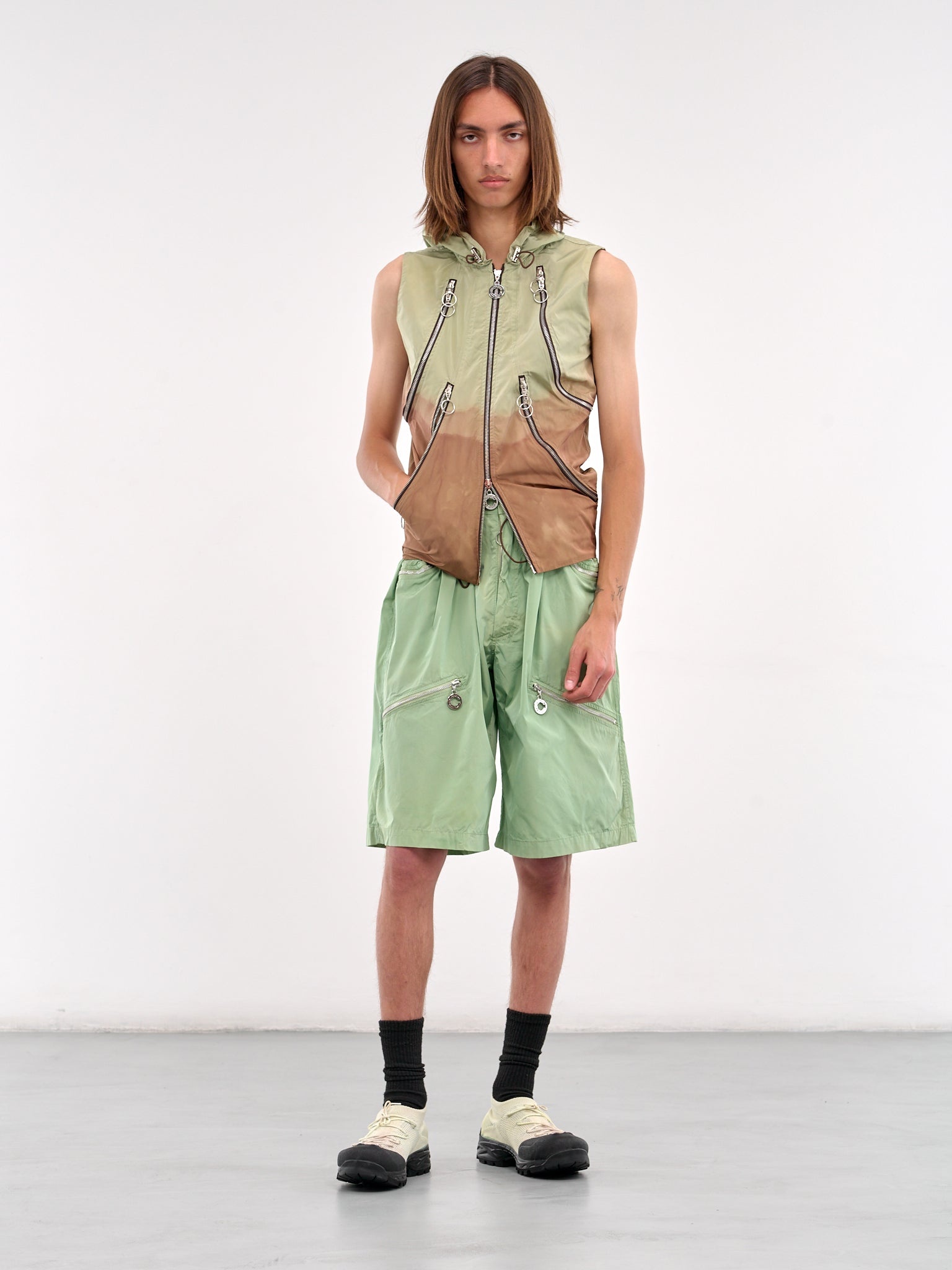 Multi-Zip Hooded Vest - 6