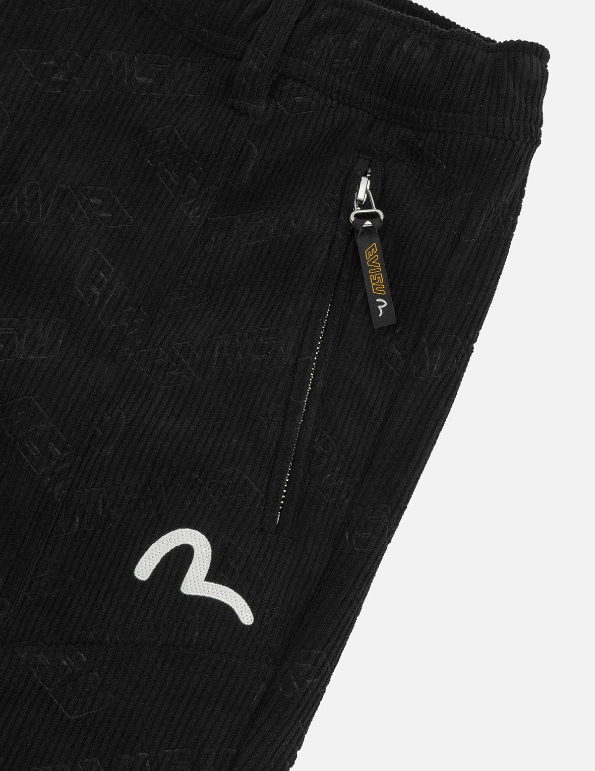 Allover Evisu Deboss Print and Seagull Embroidery Relax Fit Woven Joggers - 9