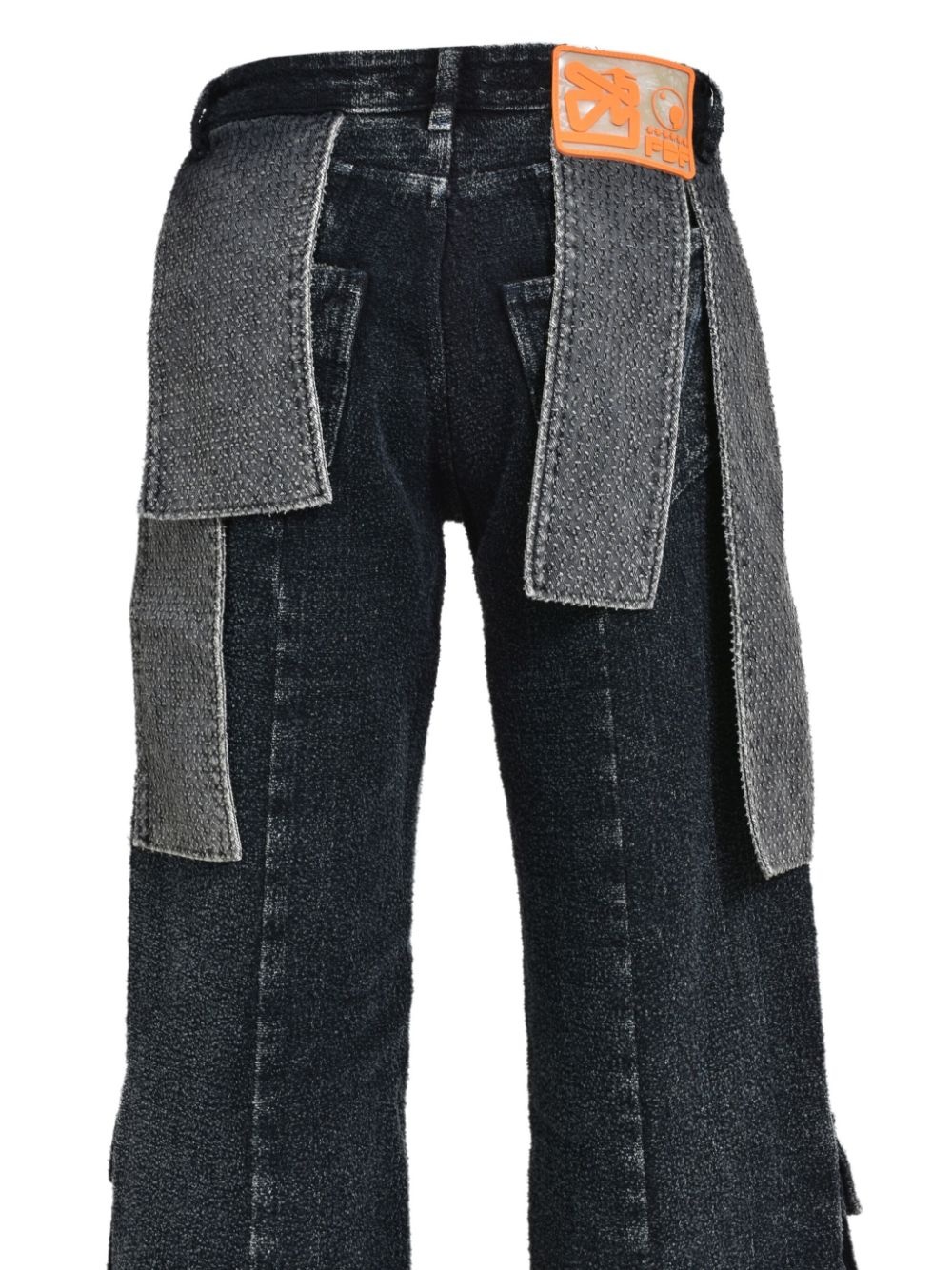 bouclé wide-leg jeans - 7