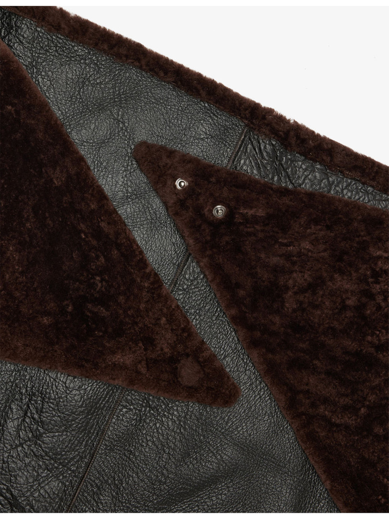 NOUR HAMMOUR Draped Shearling Foulard outlook