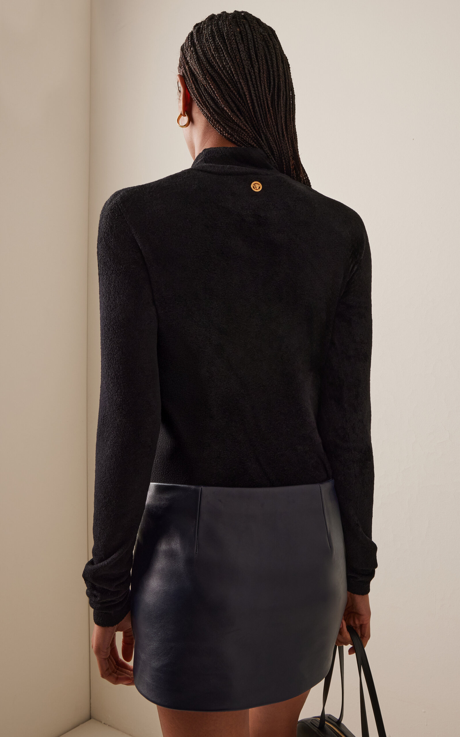 Turtleneck Chenille Sweater black - 4
