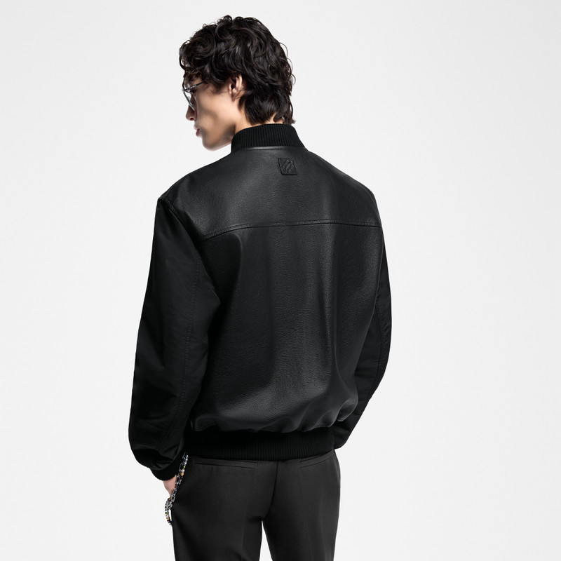 Reversible Leather Nylon Jacket 7