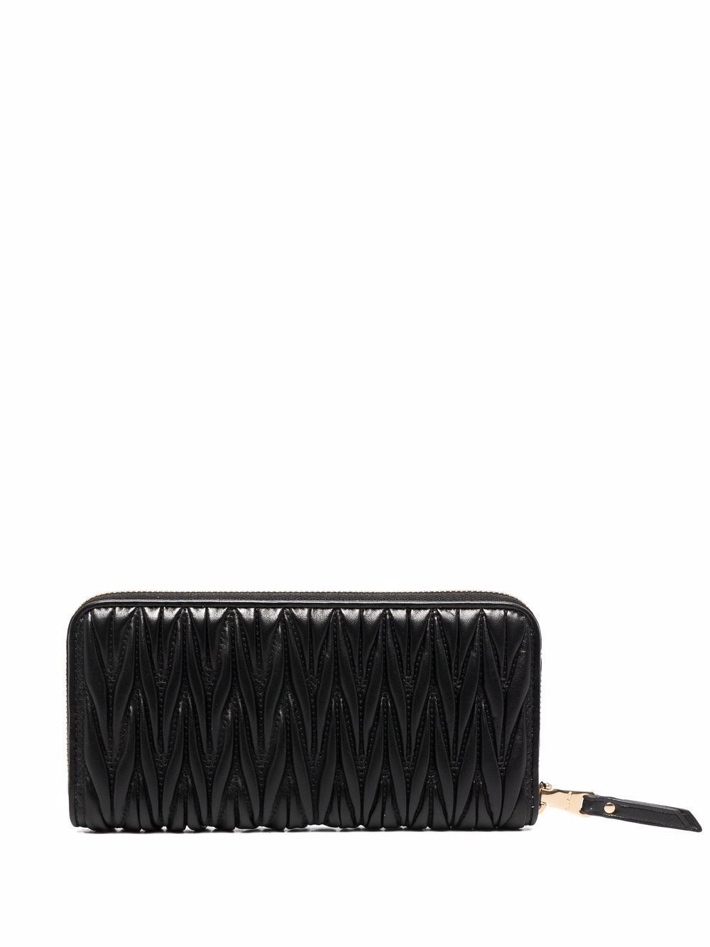 matelassé zip-around wallet - 2