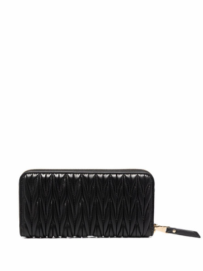 Miu Miu matelassé zip-around wallet outlook