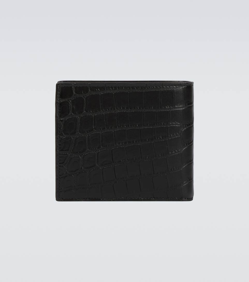 East/West embossed leather wallet - 3