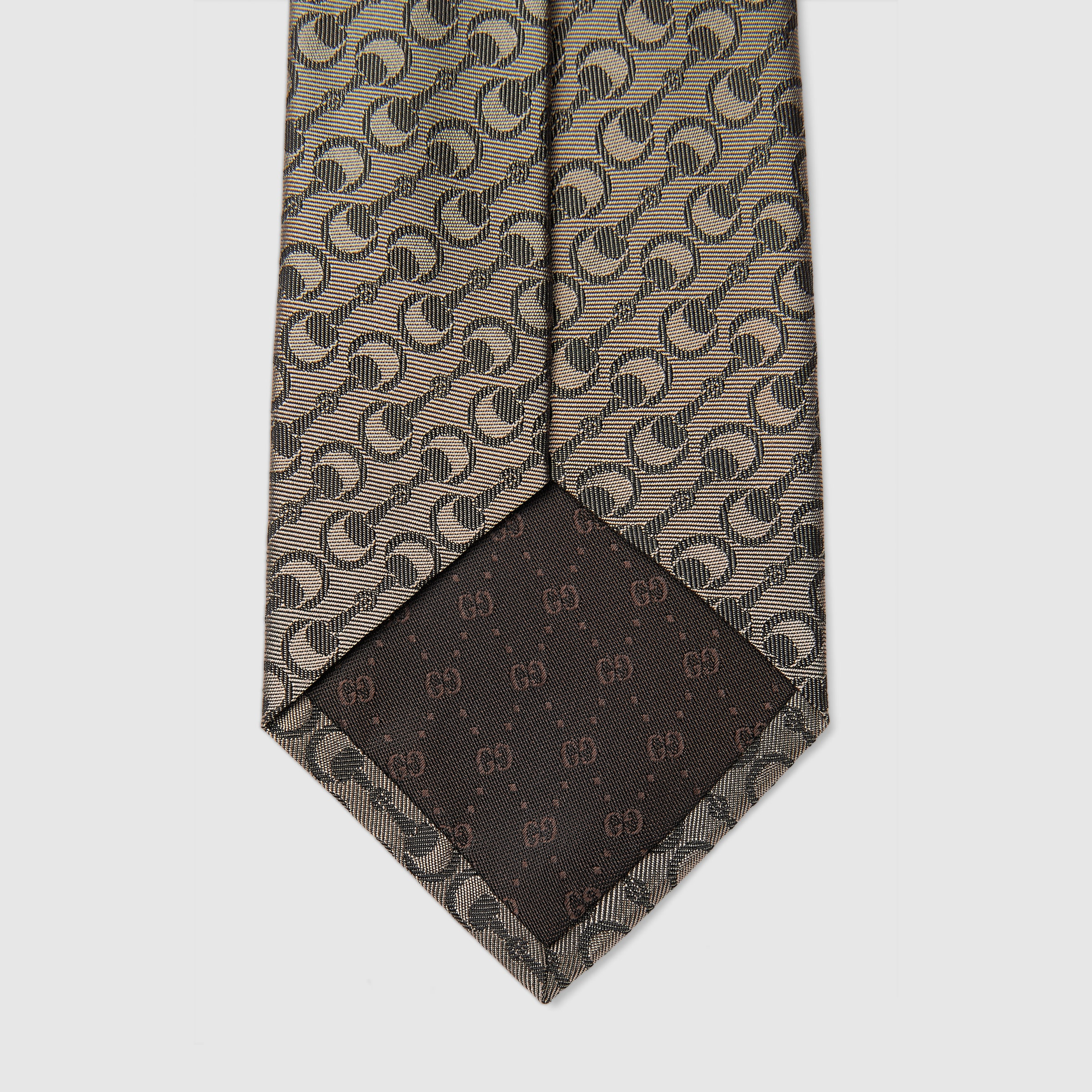 Horsebit silk jacquard tie - 5