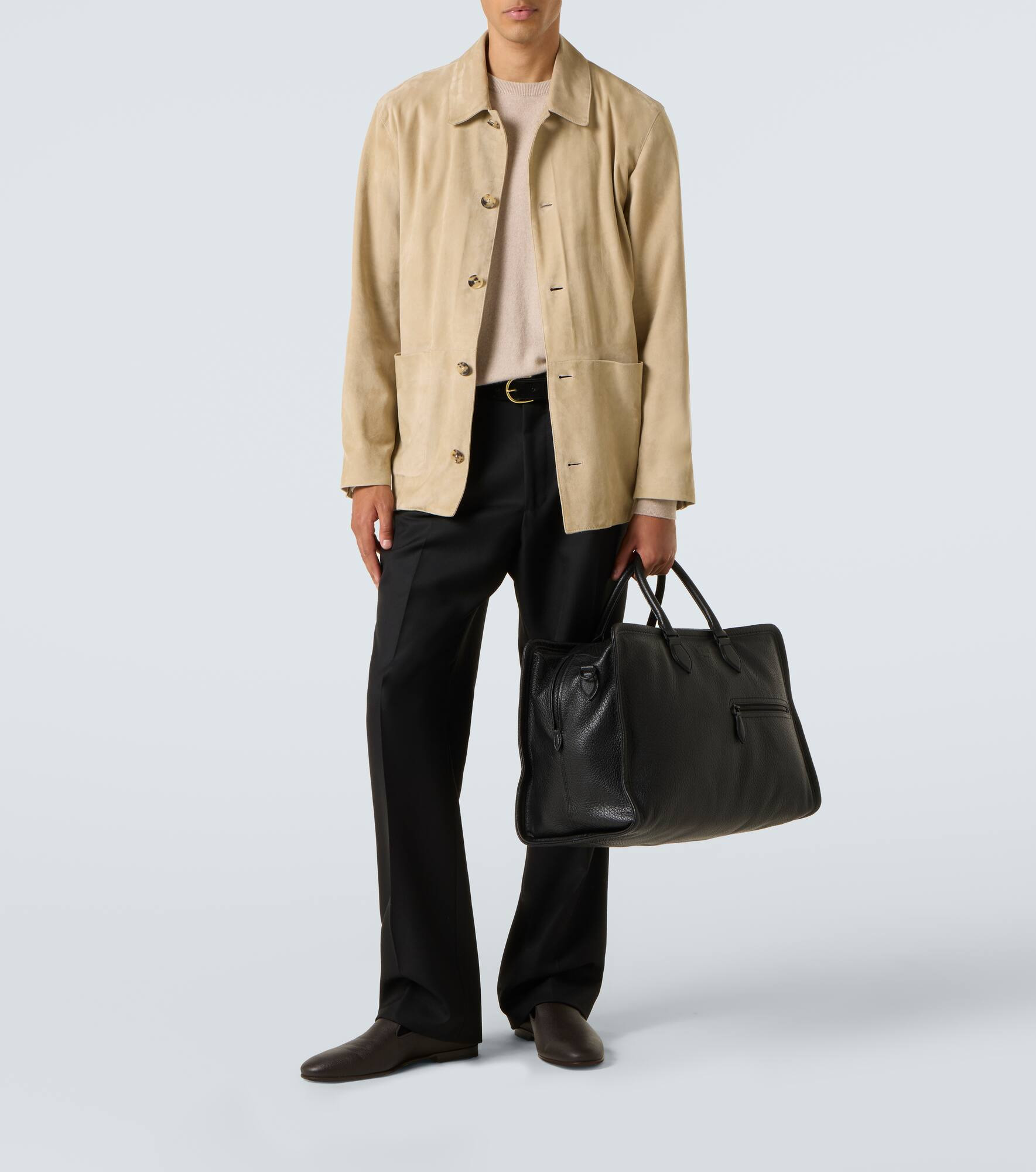 Overnight leather briefcase - 7