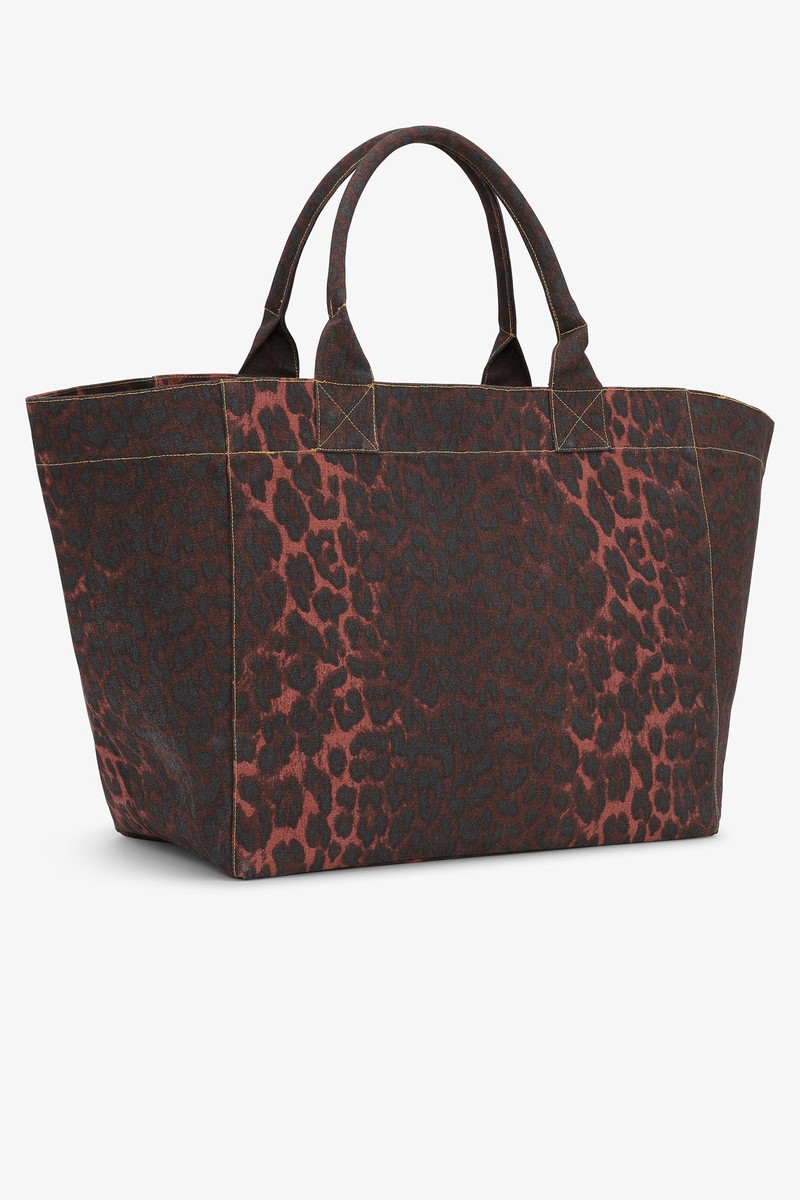 GANNI LEOPARD PRINT XXL TOTE outlook