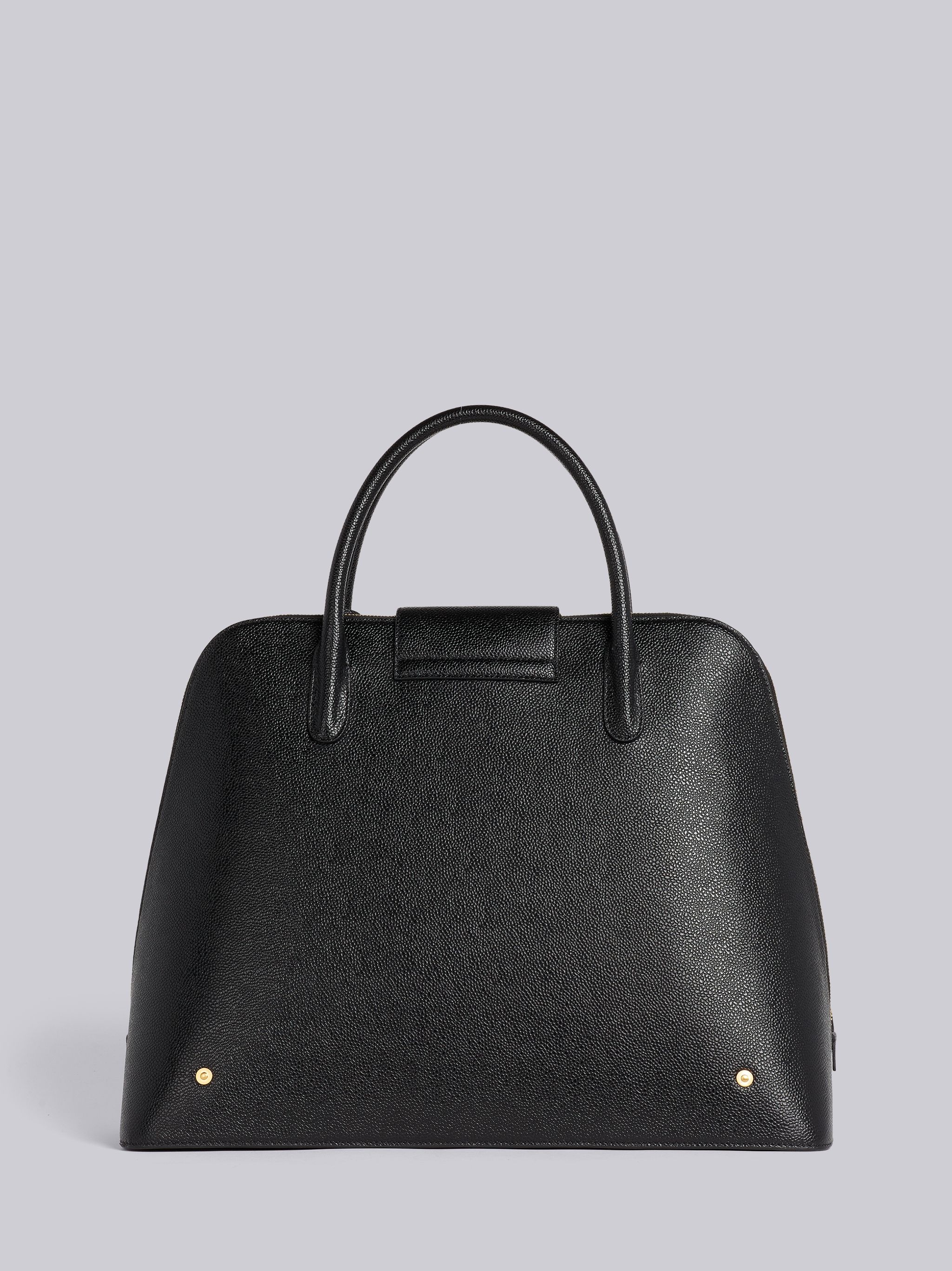 Black Pebble Grain Leather Mr. Thom Satchel Bag - 4