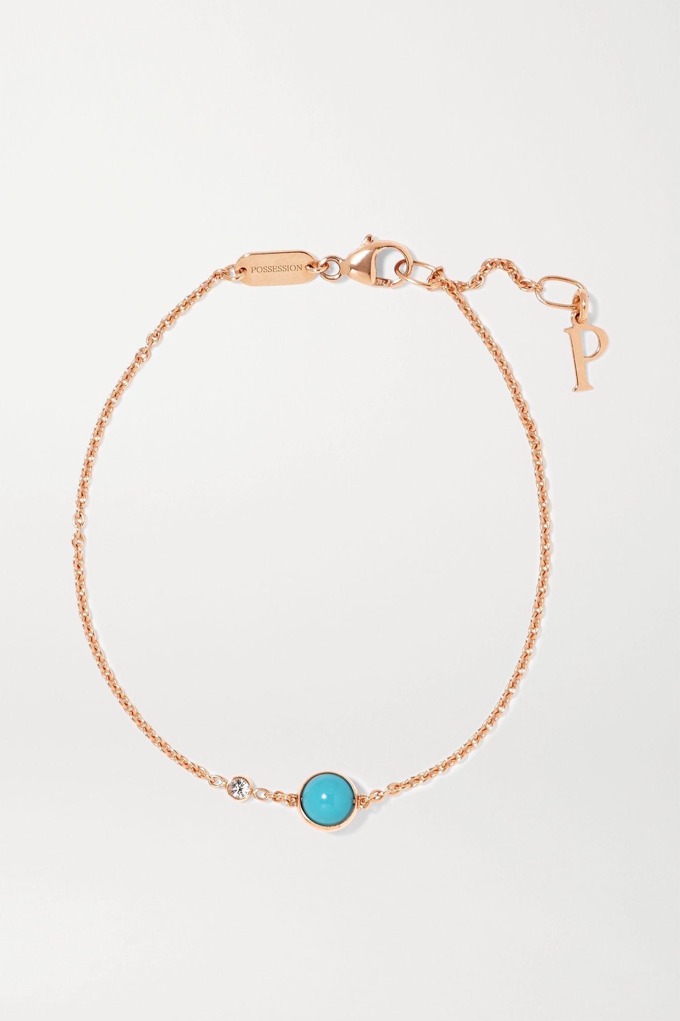 Possession 18-karat rose gold, turquoise and diamond bracelet - 1