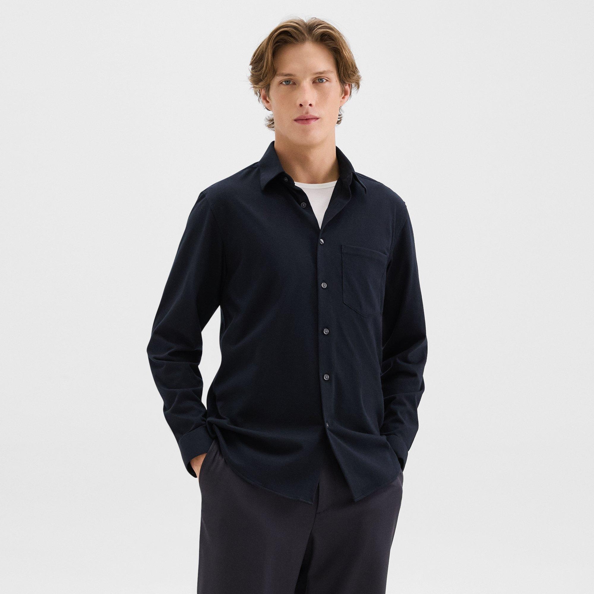 Irving Pocket Shirt in Brushed Structure Knit - 2