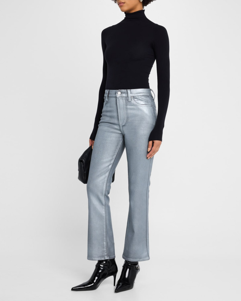 PAIGE Claudine Metallic Kick-Flare Jeans outlook