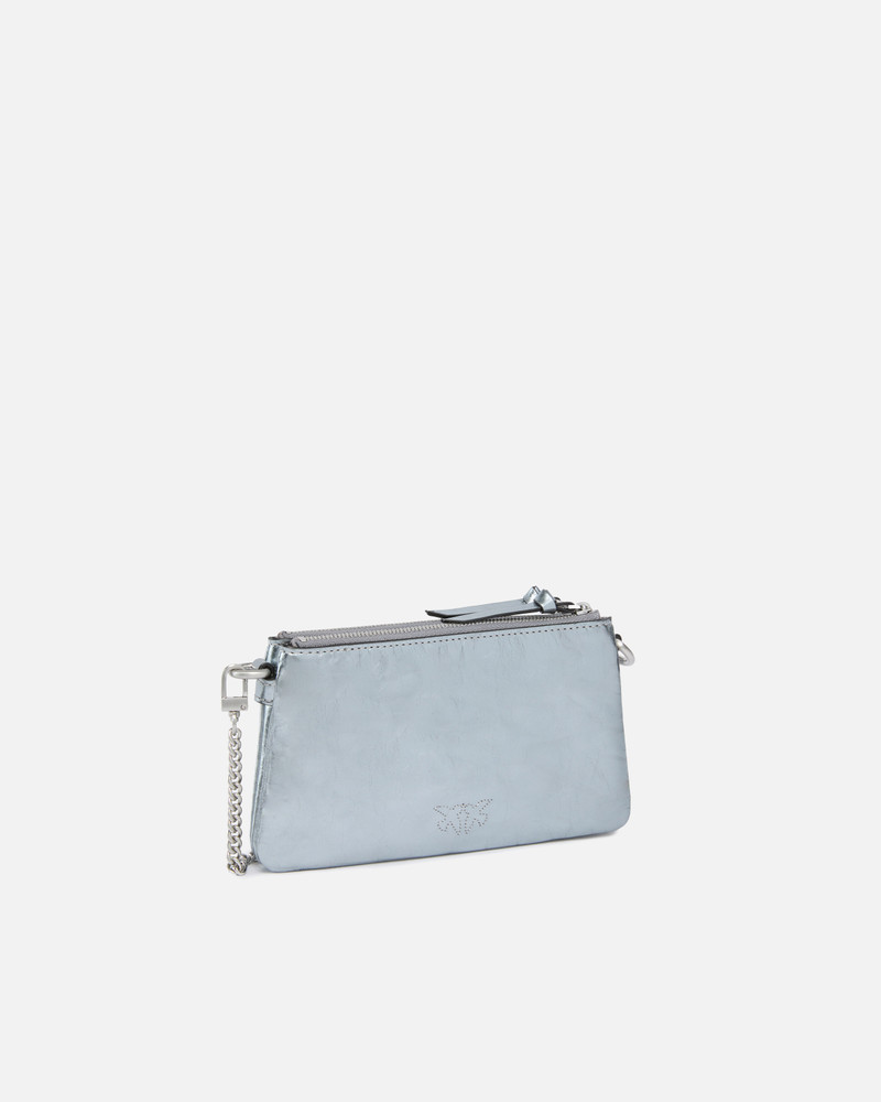 PINKO MINI DOUBLE BAG IN LAMINATED LEATHER outlook