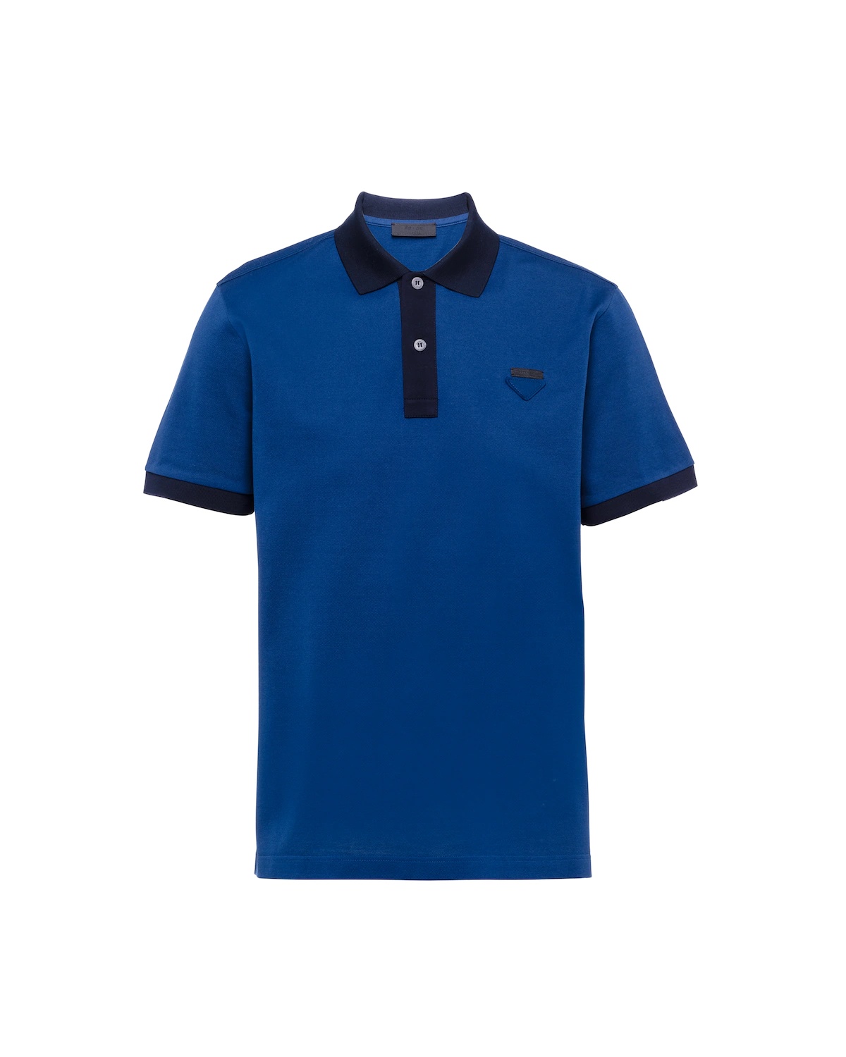 Two-tone piqué polo shirt - 1