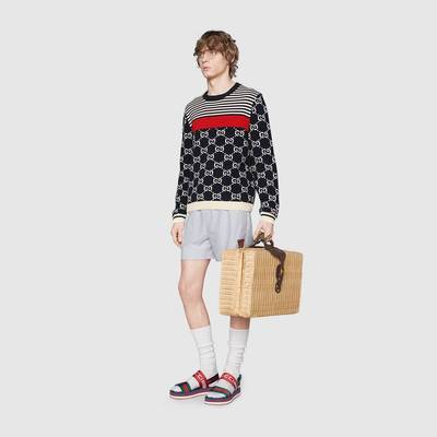 GUCCI GG and stripes knit sweater outlook