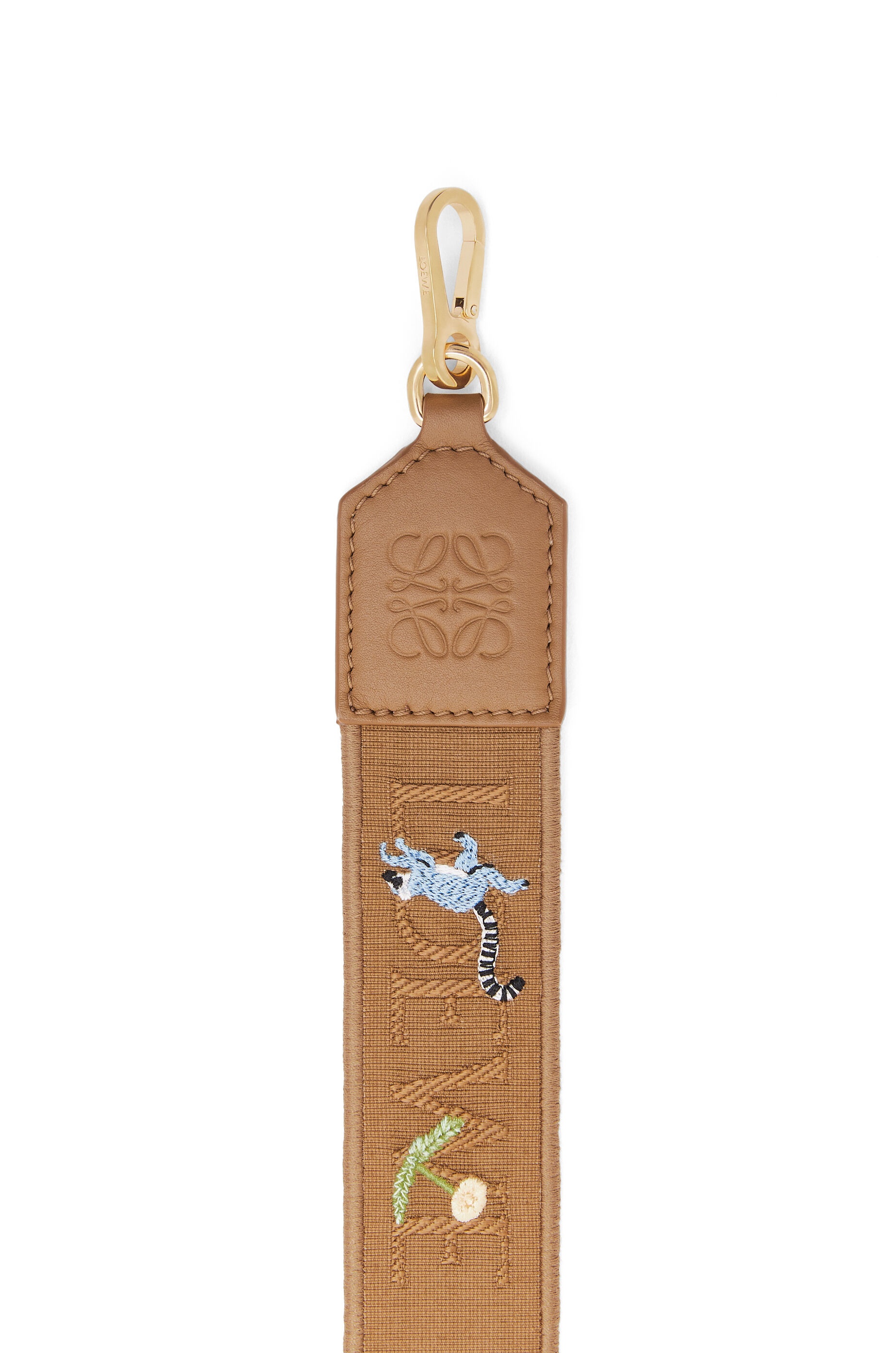Lemur Anagram strap in jacquard and calfskin - 2