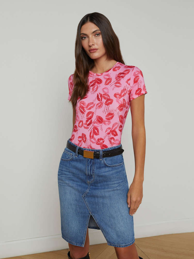 L'AGENCE Ressi Fitted Tee outlook