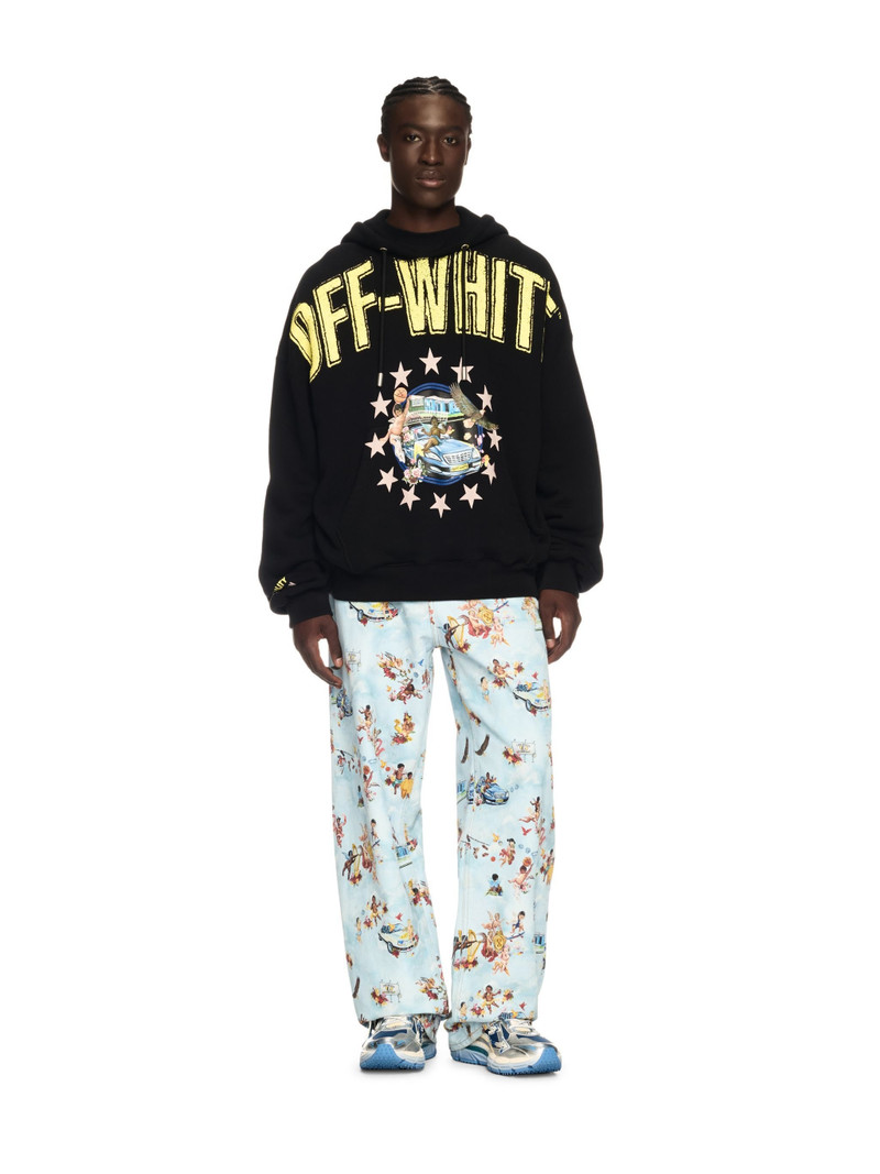 Off-White Black Fresco Star Hoodie outlook