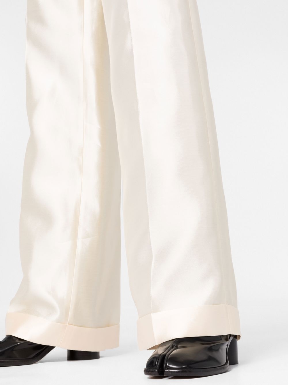 straight-leg silk trousers - 3