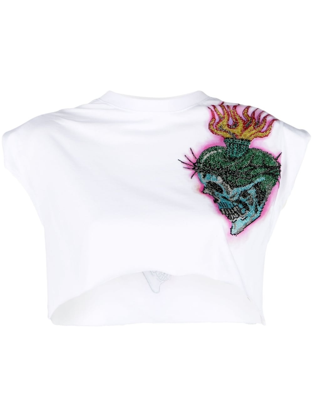 Love Tattoo cropped T-shirt - 1