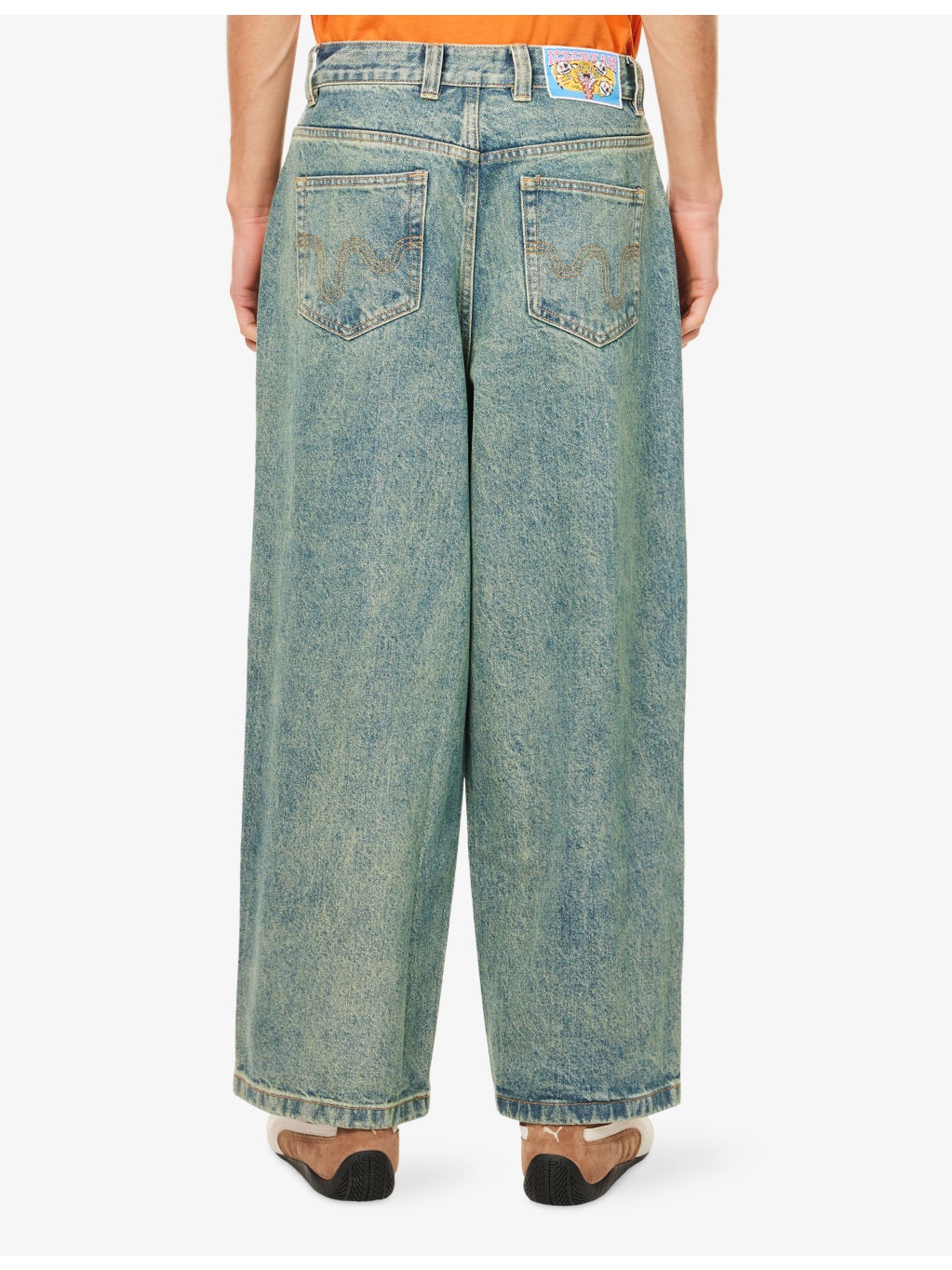 Running Dog Triple Scoop Wide-Leg Denim Jeans - 4