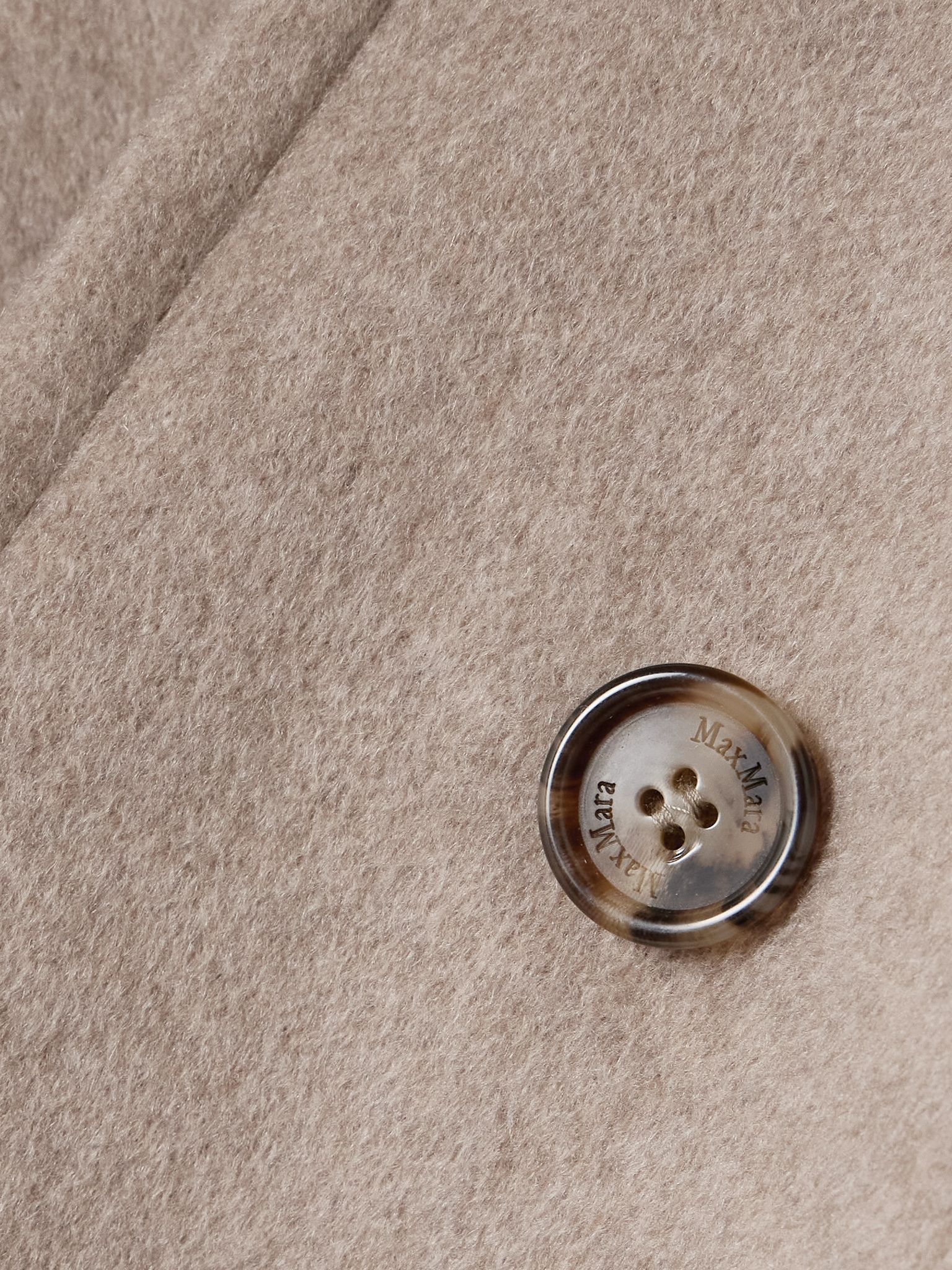 Derrik leather-trimmed cashmere cape Beige - 4
