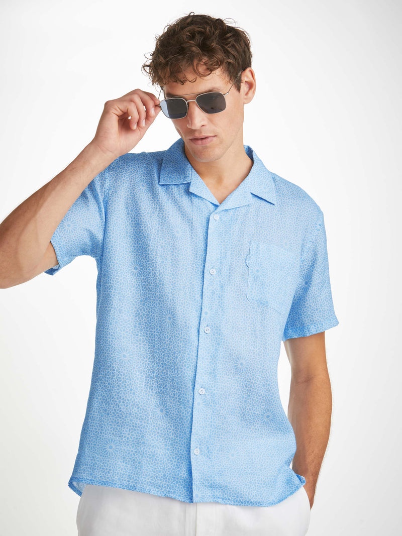 Men's Shirt Milan 23 Linen Blue - 2
