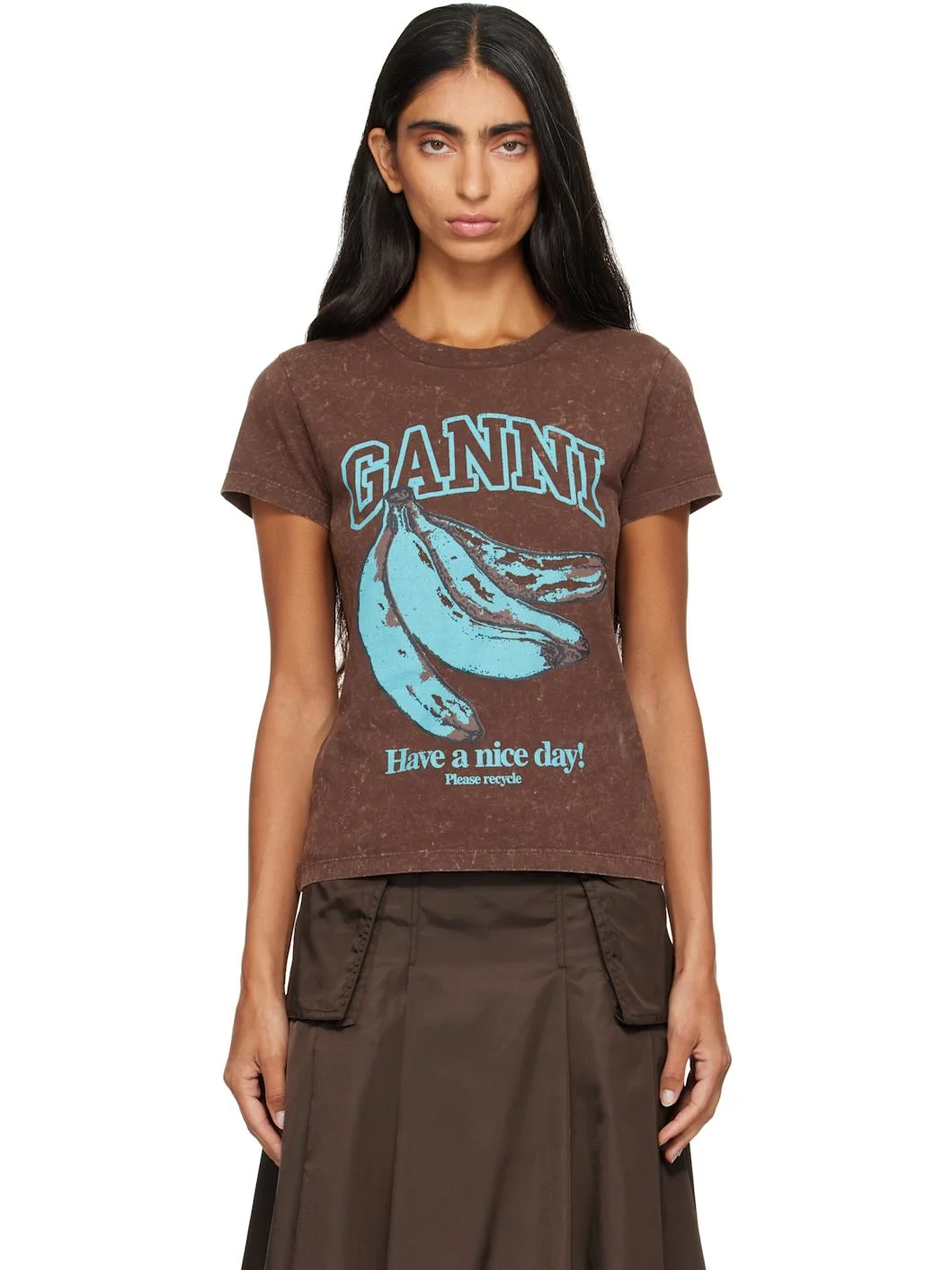 Brown Future Jersey Banana T-shirt - 1