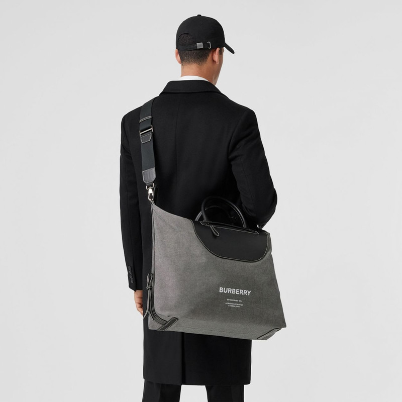 Burberry Horseferry Print Canvas and Leather Holdall outlook