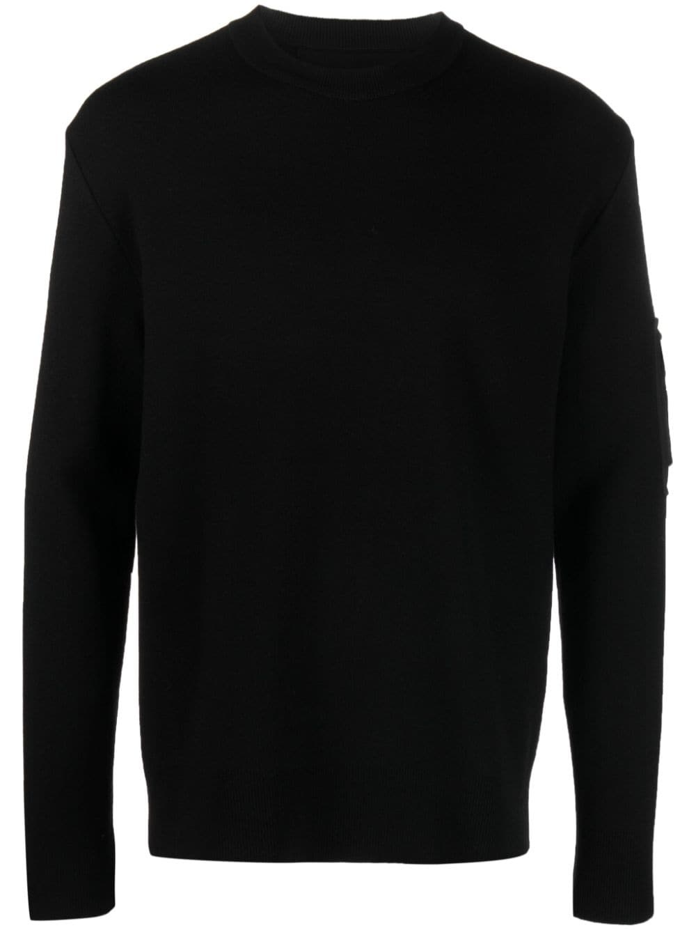 pocket-appliquÃ© wool jumper - 1
