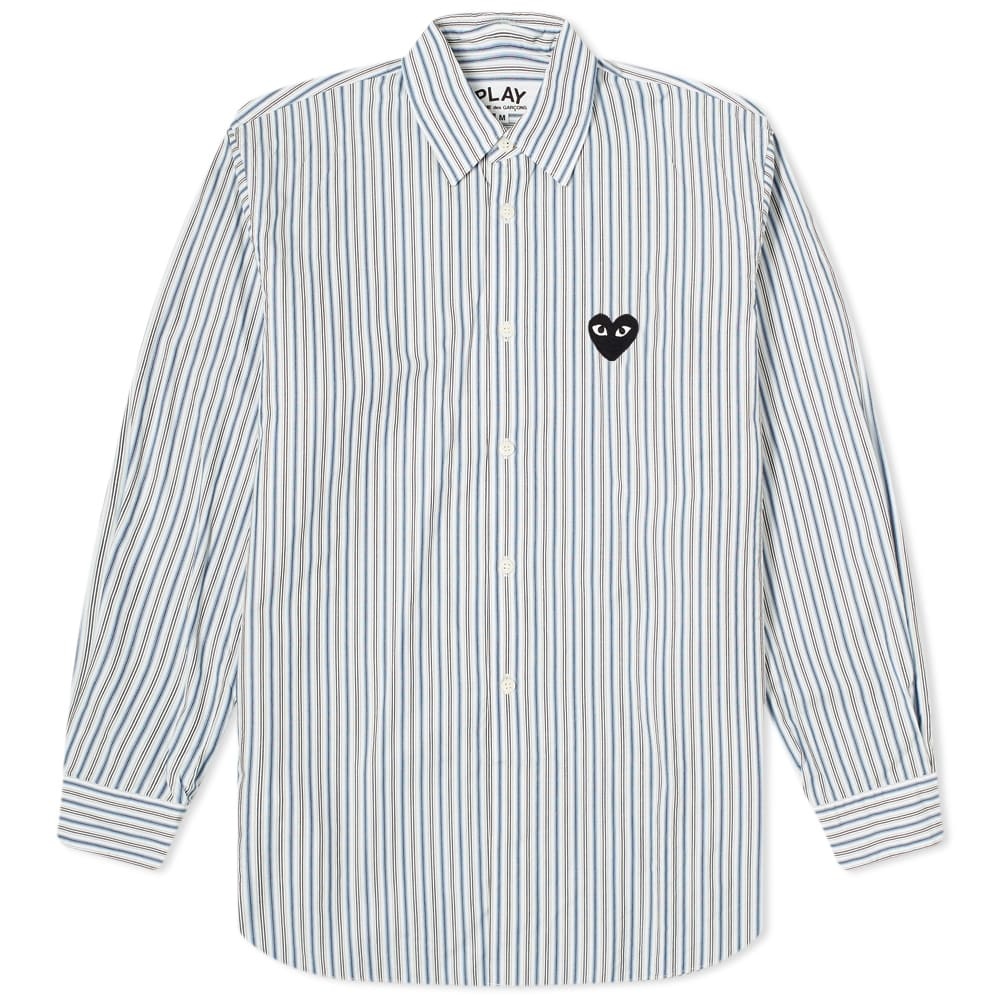 Comme des Garcons Play Black Heart Multi Stripe Shirt - 1