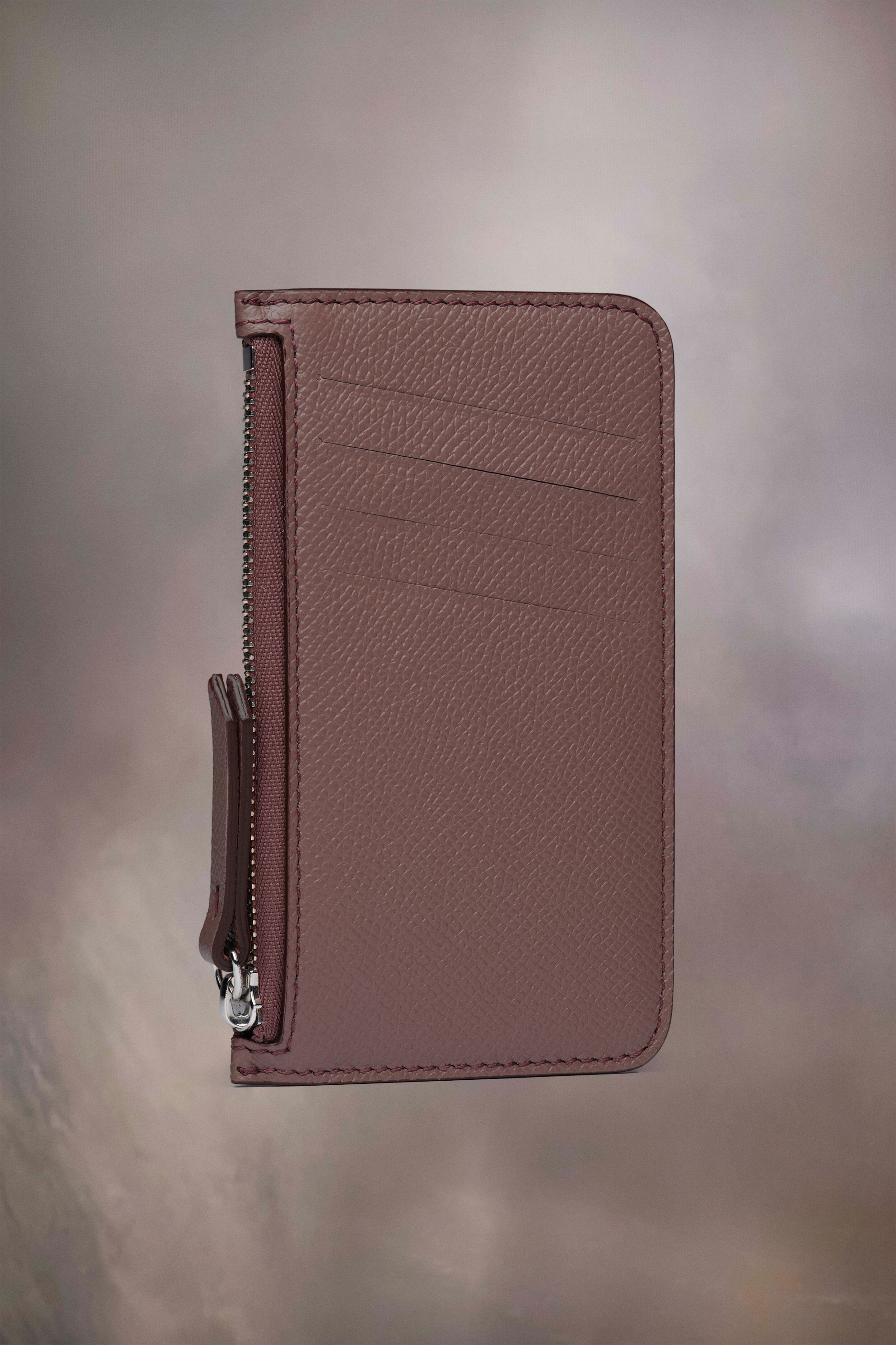 Leather zip cardholder - 1