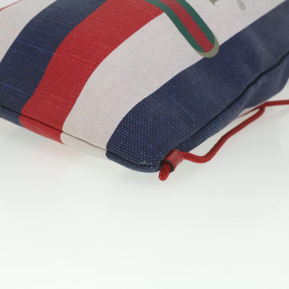 GUCCI Web Sherry Line Backpack Canvas Tricolor Red Blue Green - 14