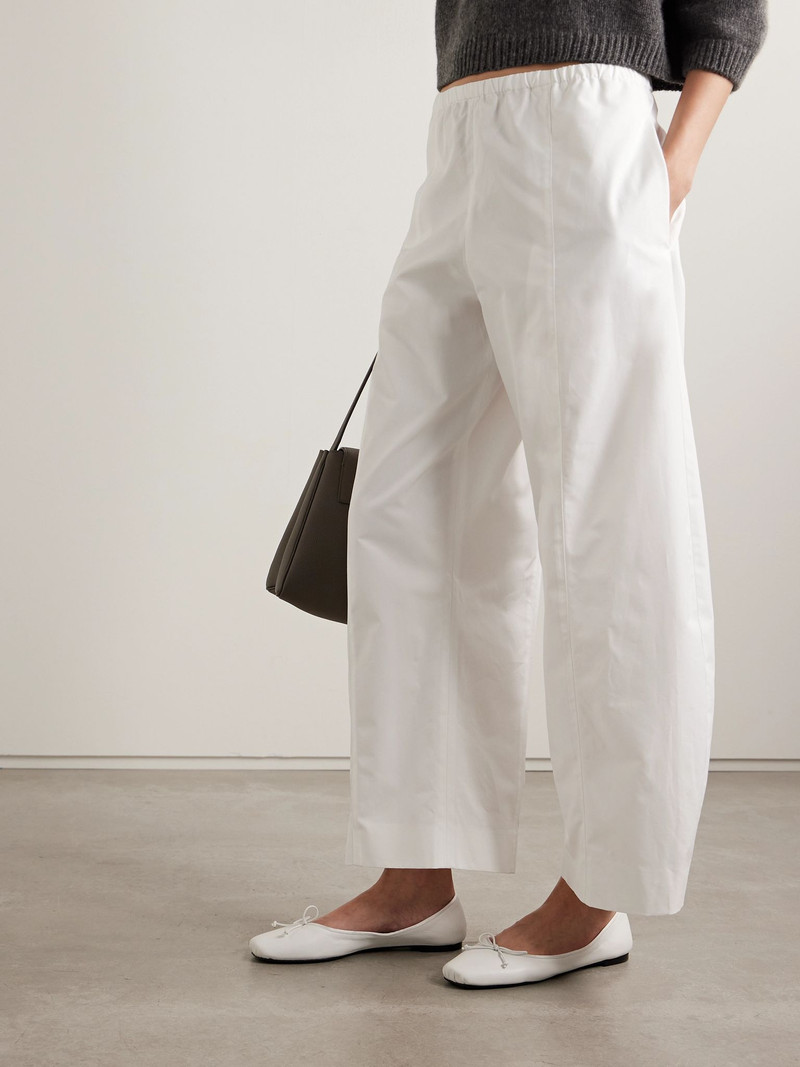 KHAITE Charlotte leather ballet flats White outlook