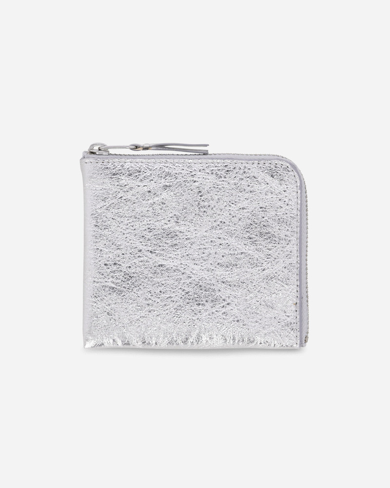 Comme Des Garçons Silver Line Zip Around Wallet Silver outlook