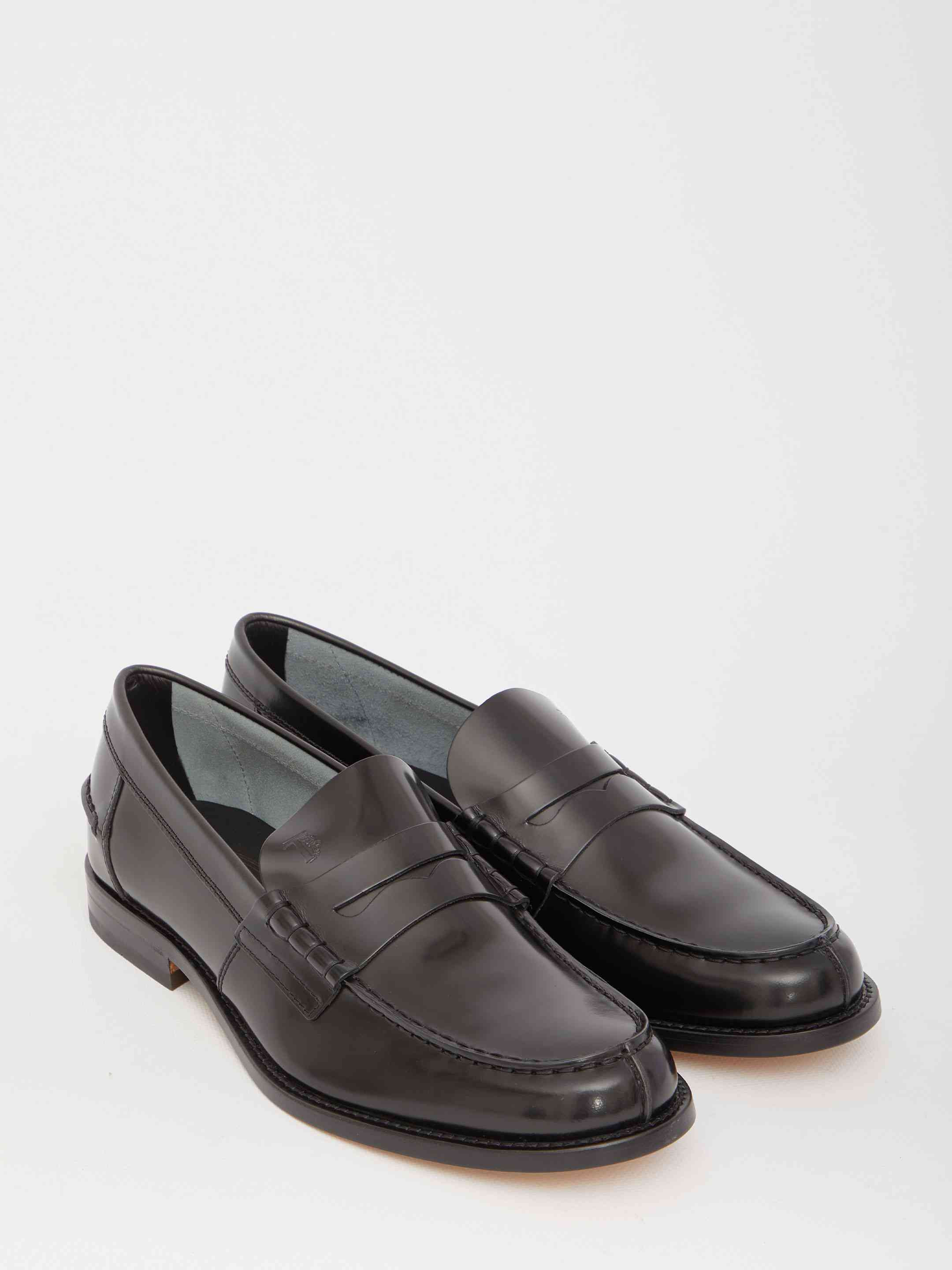 Tod's Men Black Leather Loafers - 4