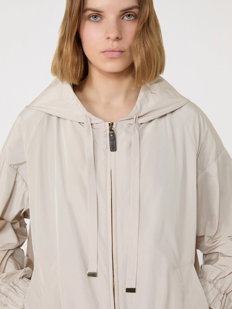 CAMMEO Short water-repellent taffeta jacket - SAND 5