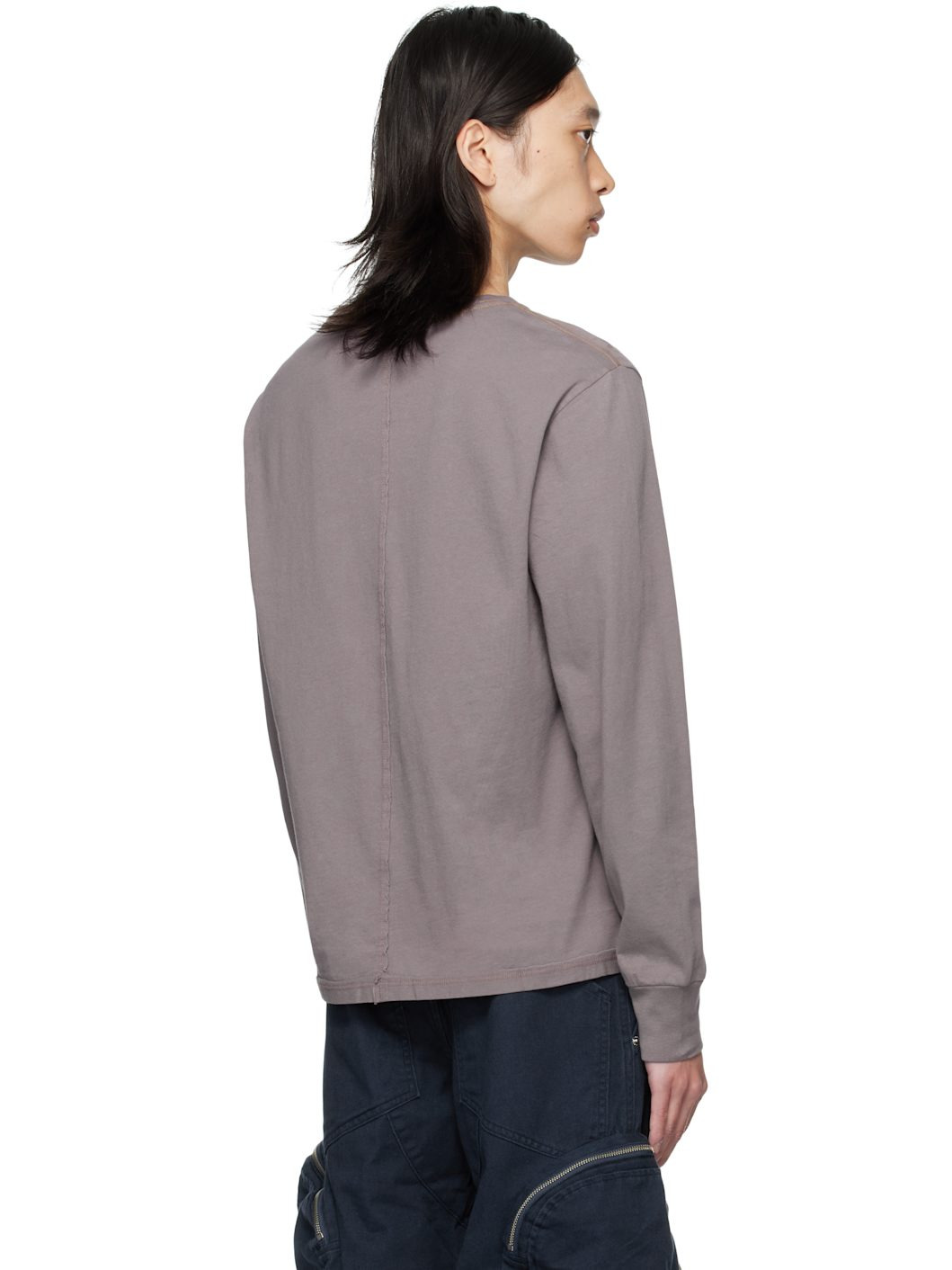 Purple Lapped Long Sleeve T-shirt - 3