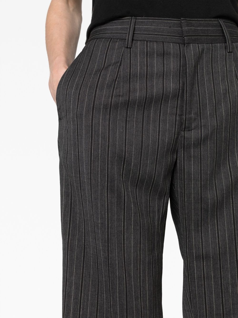 pinstriped tailored trousers - 3