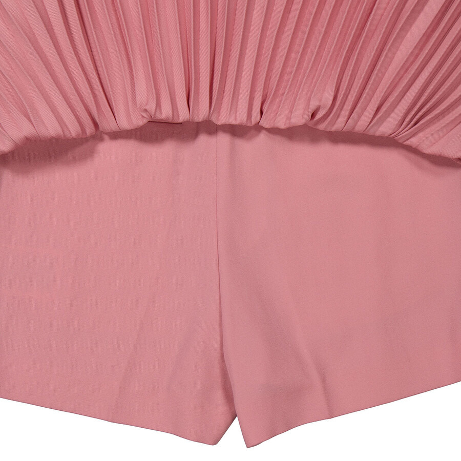 Burberry Ladies Rosy Pink Pleated Midi Skirt - 7