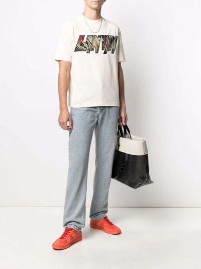 Lanvin floral logo cotton T-shirt outlook