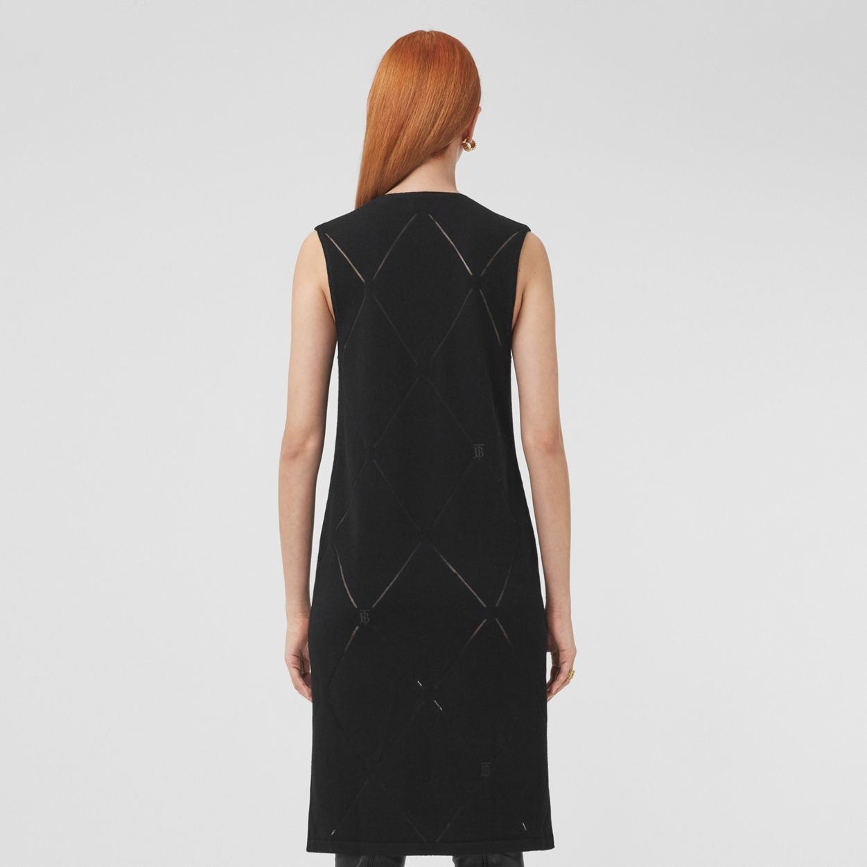 Monogram Motif Wool Blend Dress - 4